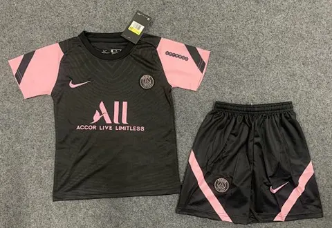 21-22 PSG black training suit kids kit