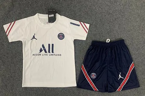 21-22 PSG white training kids kit