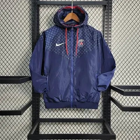 23-24 PSG Co branded LV royal blue Windbreaker