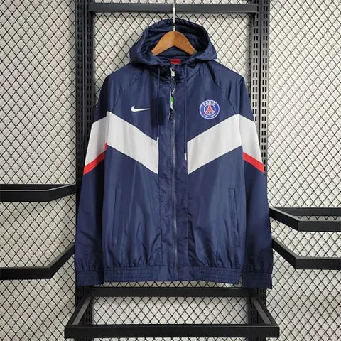 23-24 PSG Windbreaker royal blue and white