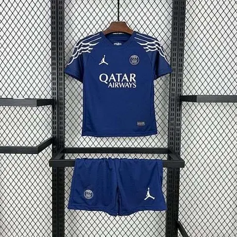 24-25 PSG fourth blue kid kit