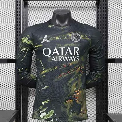 25-26 Player PSG Fifth Away Long Sleeve Kit S-3XL Cheap Football Jersey Wholesale Yupoo