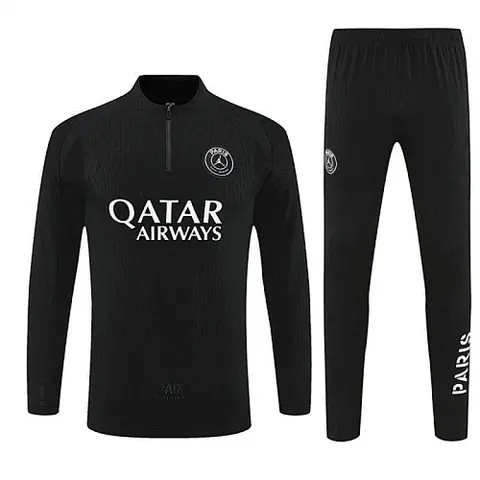 PSG 2025/26 Black Half zipper Training Suit S-2XL