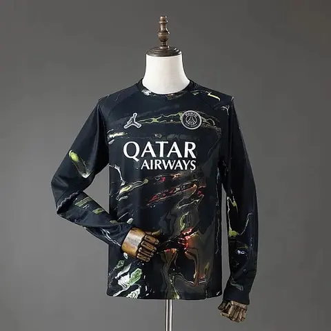 PSG 2025/26 Black Special Edition Long Sleeve jersey S-XXL