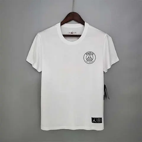 PSG Jordan white big-back logo T-shirt