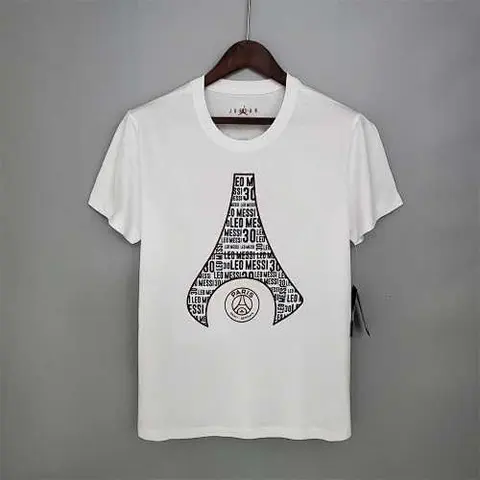 PSG Jordan white building MESSI T-shirt