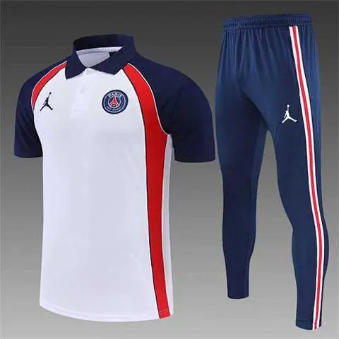 Polo PSG Jordan white and red