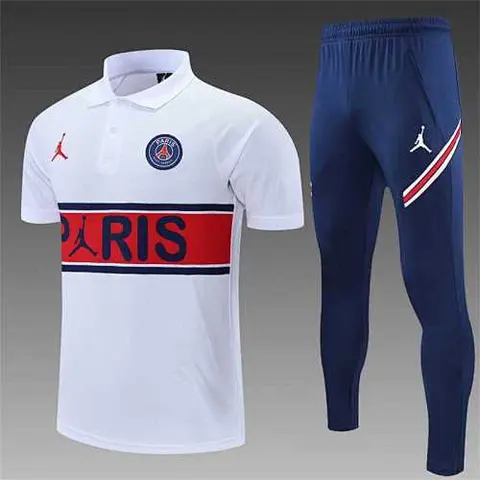 Polo PSG Jordan white with red