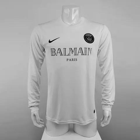 Retro PSG white training suit long sleeves 19_20