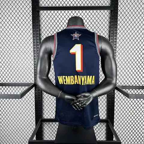 2025 All-Star Dark Blue No. 1 WEMBANYAMA NBA Jersey