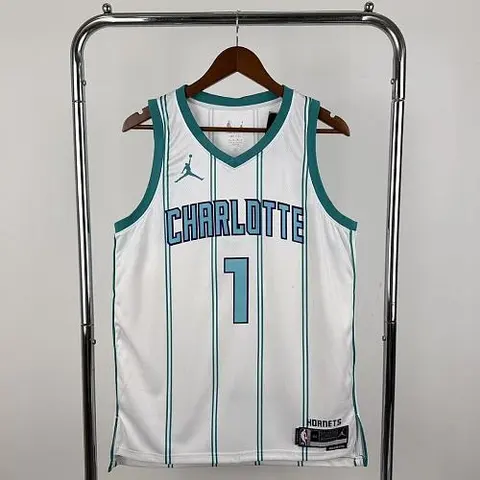 2026 Charlotte Hornets White No. 1 BALL NBA Basketball Jersey