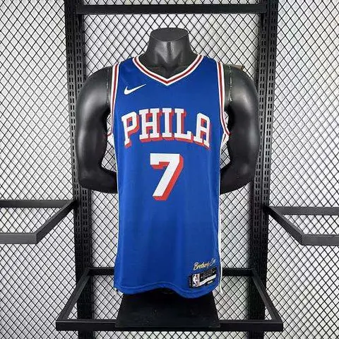 2026 Philadelphia 76ers Statement Edition Blue NBA Jersey No. 7 BROWN