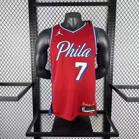 2026 Philadelphia 76ers Statement Edition Red NBA Jersey No. 7 BROWN
