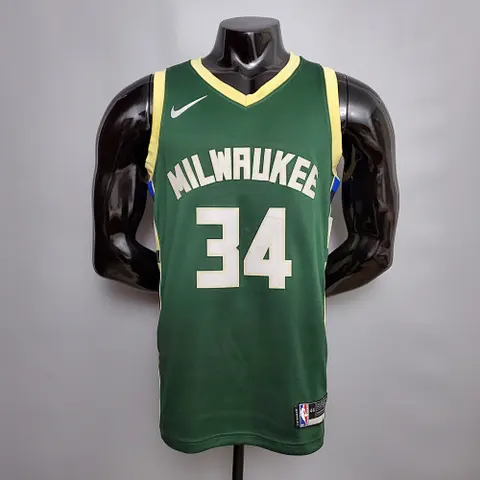 Antetokounmpo #34 Bucks Fruit Green NBA jersey Size_XS_XXL Nike connect recognition