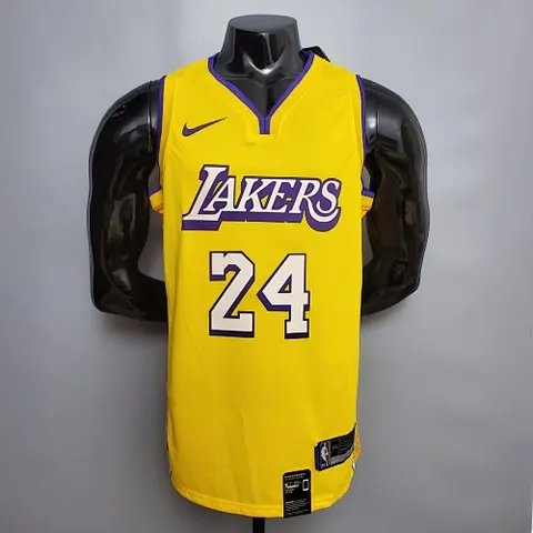 Bryant #24 Lakers V_neck City Edition yellow NBA jersey Size_XS_XXL Nike connect recognition