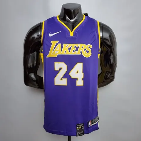 Bryant #24 Lakers purple yellow side NBA jersey Size_XS_XXL Nike connect recognition
