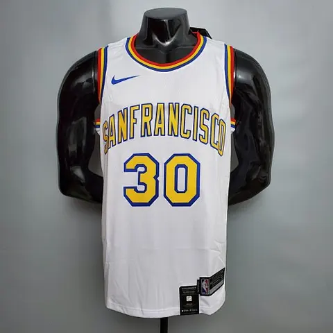 Curry #30 Golden State Warriors Retro white NBA jersey Size_XS_XXL Nike connect recognition