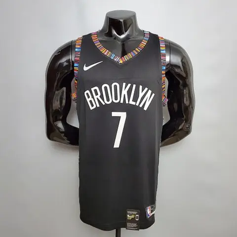 Durant #7 Brooklyn Nets City version black NBA jersey Size_XS_XXL Nike connect recognition