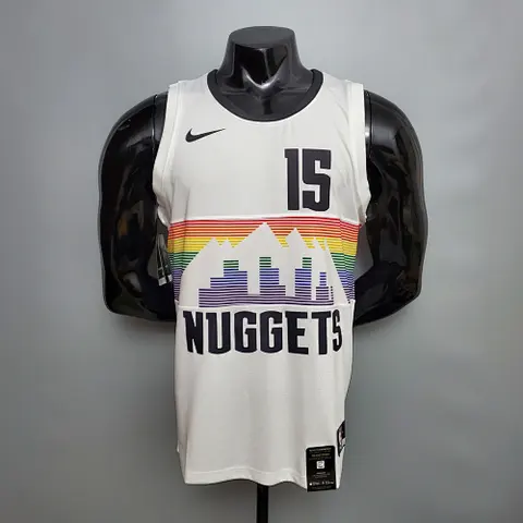 JDKIC #15 Nuggets City Edition white jersey Size_ XS_XXL Nike connect recognition