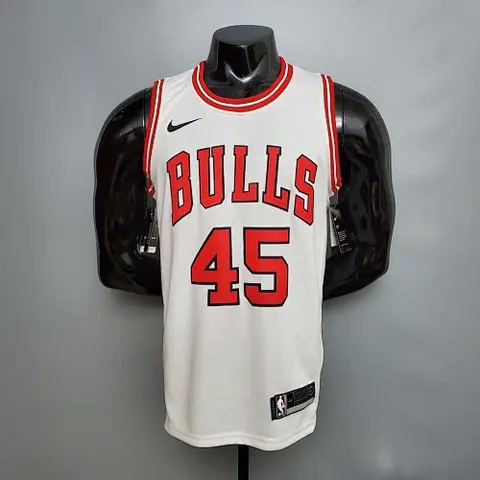 JDRDAN #45 Chicago Bulls white NBA jersey Size S_XXL Nike connect recognition