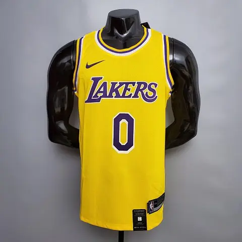 KUZMA #0 Lakers Round neck yellow NBA jersey Size_XS_XXL Nike connect recognition