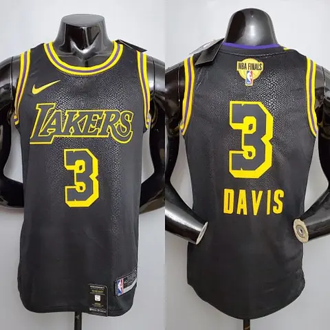 New DAVIS #3 Lakers black NBA jersey Size_XS_XXL Nike connect recognition