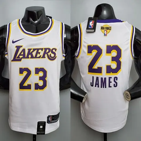 New James #23 Lakers Round neck white NBA jersey Size_XS_XXL Nike connect recognition