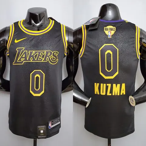 New KUZMA #0 Lakers black NBA jersey Size_XS_XXL Nike connect recognition
