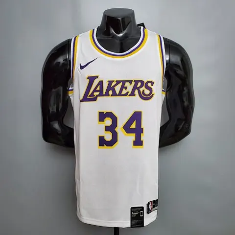 O'Neal #34 Lakers Round neck white NBA jersey Size_XS_XXL Nike connect recognition