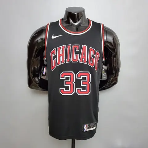 PIPPEN #33 Chicago Bulls Black NBA jersey Size S_XXL Nike connect recognition