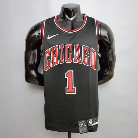 ROSE #1 Chicago Bulls black NBA jersey Size XS_XXL Nike connect recognition