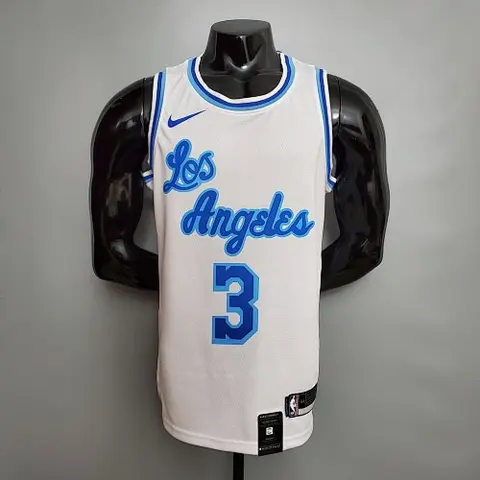 Retro night DAVIS #3 Lakers White NBA jersey Size_XS_XXL Nike connect recognition