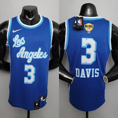 Retro night DAVIS #3 Lakers blue NBA jersey Size_XS_XXL Nike connect recognition