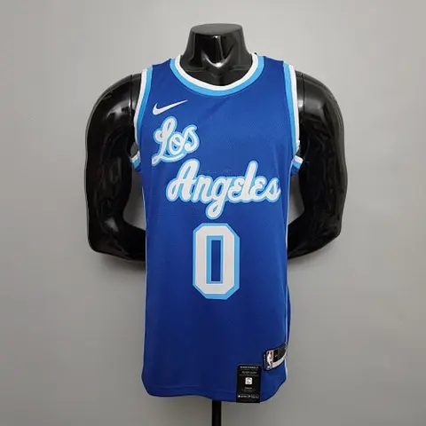 Retro night KUZMA #0 Lakers blue NBA jersey Size_XS_XXL Nike connect recognition