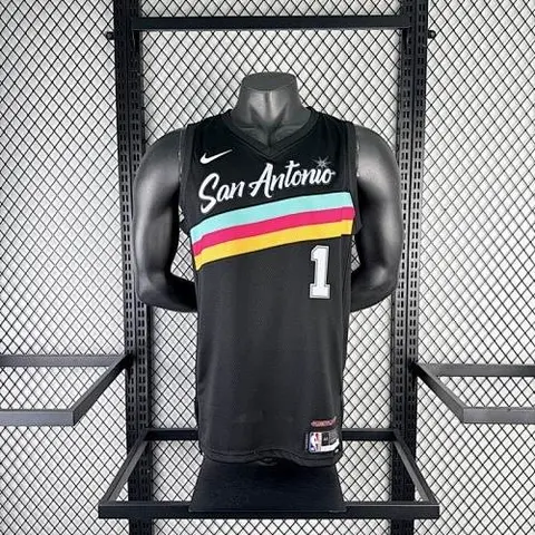San Antonio Spurs 2026 City Edition Black jersey WEMBANYAMA#1 S-XXL