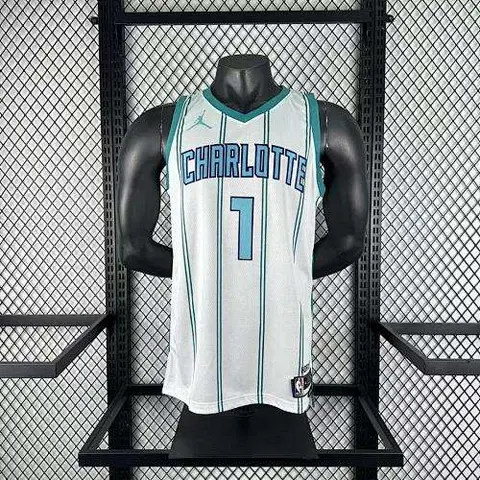 Season 2025 Charlotte Hornets White No. 1 BALL