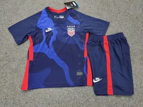 2020 USA away blue kids kit