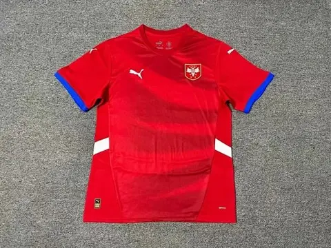 2024 serbia home red soccer jersey