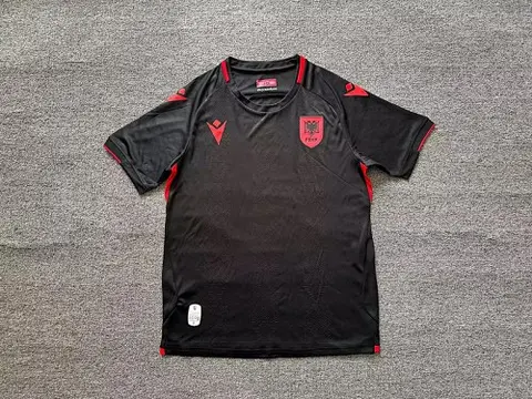 Maillot de football 24-25 Albania noir — Troisième maillot