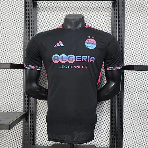 25-26 Algeria special version black pink Player Version soccer jersey size S-2XL