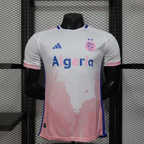 25-26 Algeria special version white pink Player Version soccer jersey size S-2XL
