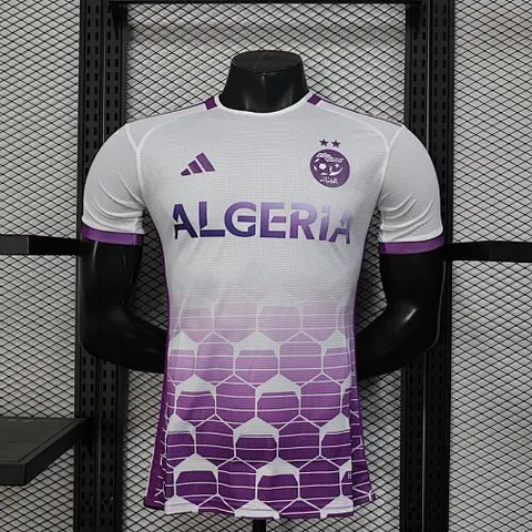 25-26 Algeria special version white purple soccer jersey size S-2XL