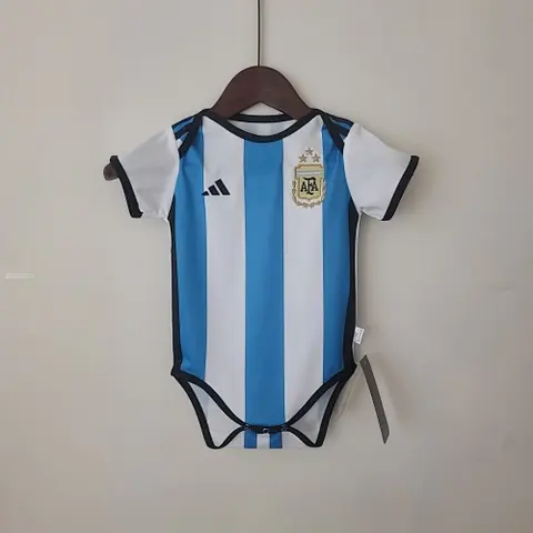2022 Argentina 3 stars home baby jersey