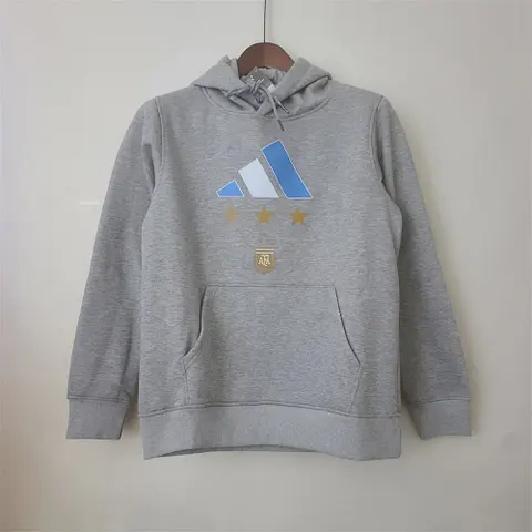 2023 Argentina gray hoodie with #10 MESSI