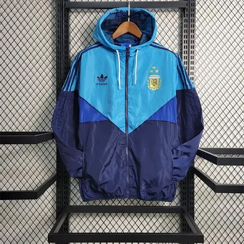 2023 Argentina royal blue and lake blue Windbreaker