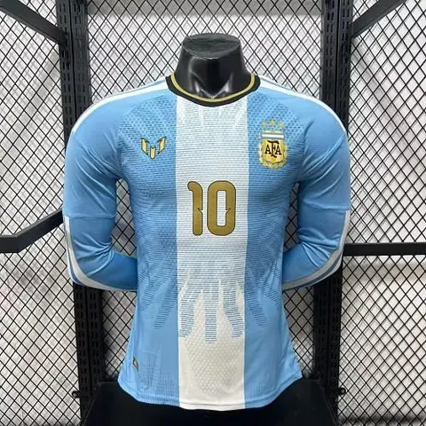 2026 Argentina Messi Farewell Long Sleeve Player Version Soccer Jersey S-2XL
