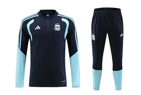 Argentina 2025/26 Dark Blue Half zipper training clothes
