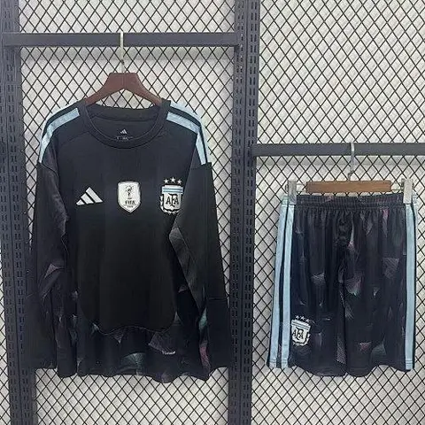 Argentina 2026 Goalkeeper Long Sleeve Soccer Uniform Size S-2XL