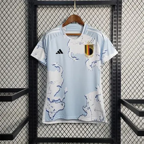 2023 Belgium white and light blue Women