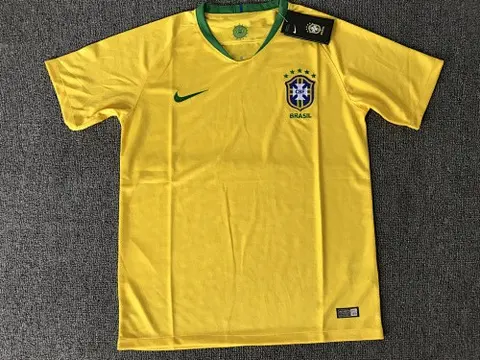 Brasil 2018 world cup home soccer jersey